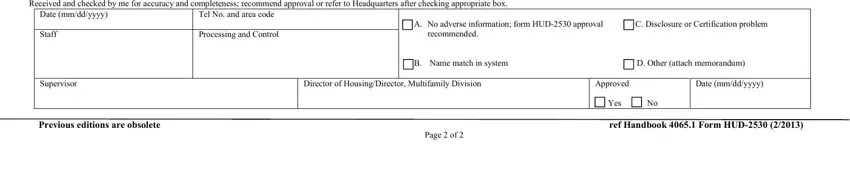 Guidelines on how to fill out form 2530 step 4