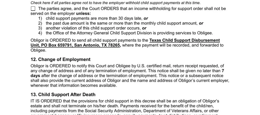 Part no. 5 of submitting tx child support order online