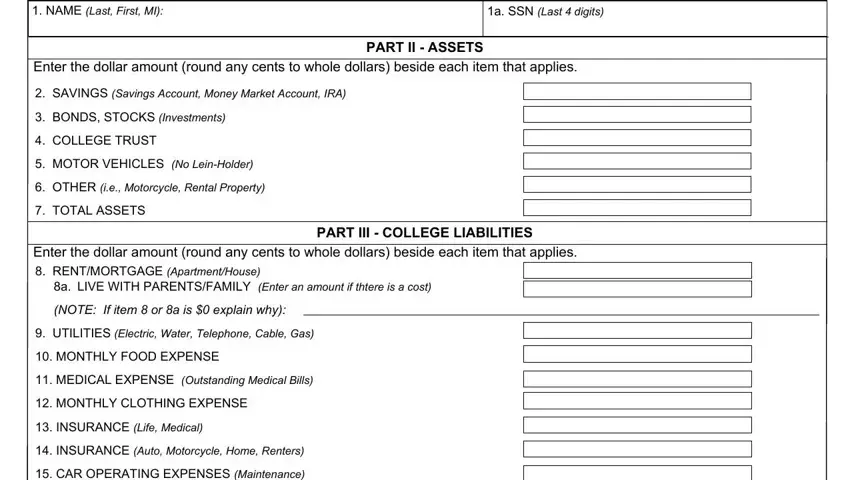 Simple tips to complete appendix financial statement stage 1