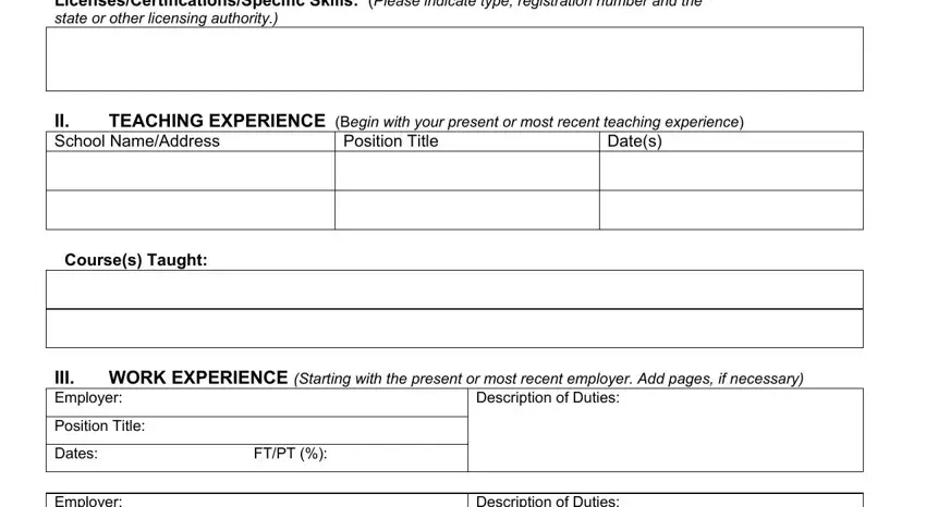 Filling in part 3 of Cc Form 29A