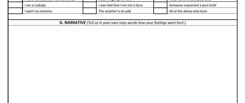 Best ways to fill out army hurt feelings report step 2