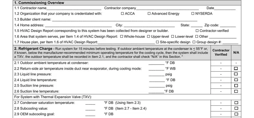 The way to fill out HVAC Equipment Commissioning Checklist Form part 1