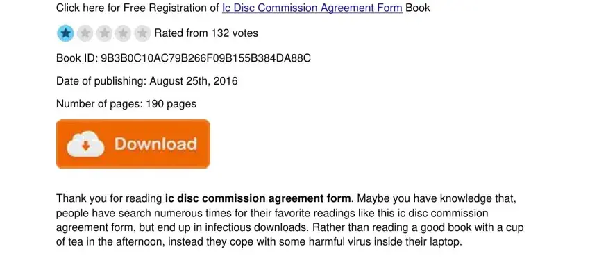agreement commission disc ic completion process shown (step 1)