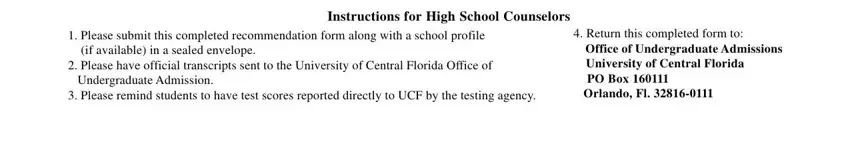 The best way to prepare ucf recommendation portion 3
