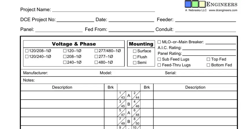Electrical Panel Schedule Form ≡ Fill Out Printable Pdf Forms Online