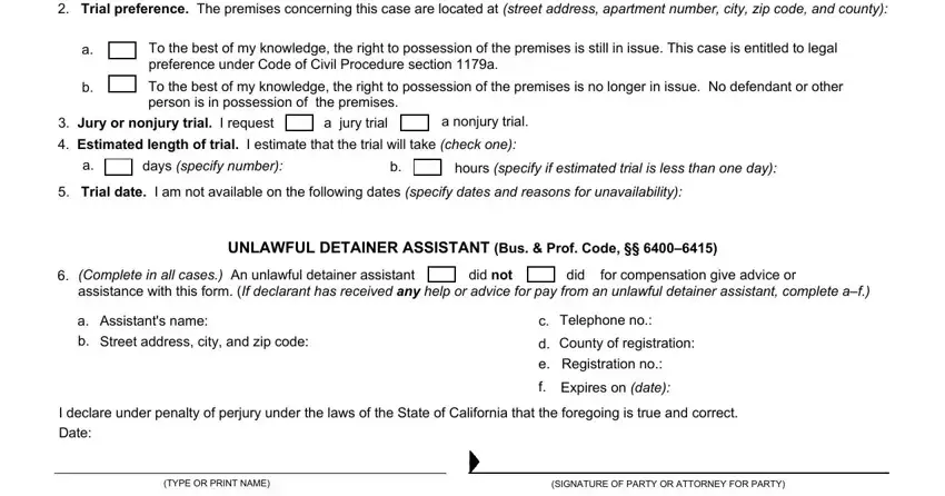unlawful detainer forms writing process outlined (step 2)