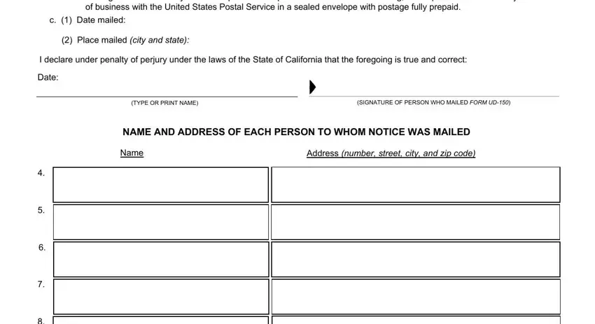Name, b placing the envelope for, and Address number street city and zip of unlawful detainer forms