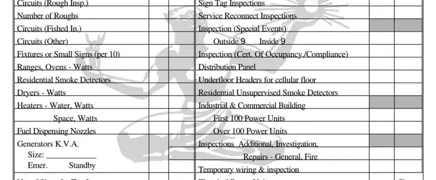 Part no. 5 for completing mi detroit application electrical permit