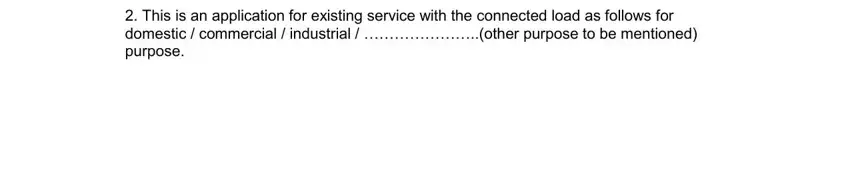 Step # 2 of submitting meter change application online