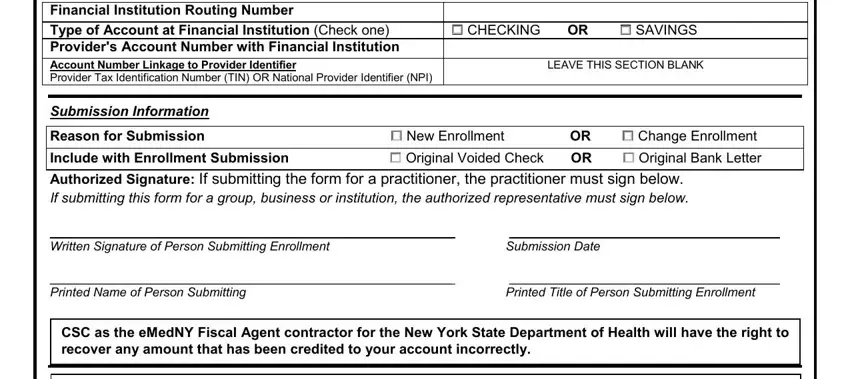 Filling out segment 2 of emedny forms 701101