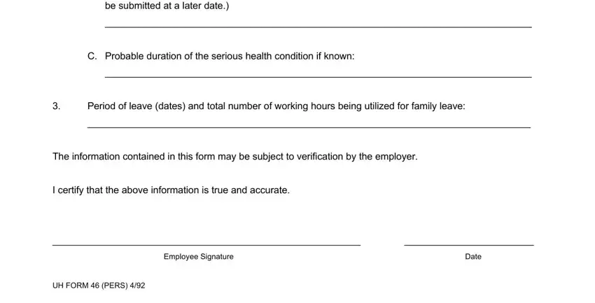 Uh Form 46 completion process described (portion 2)