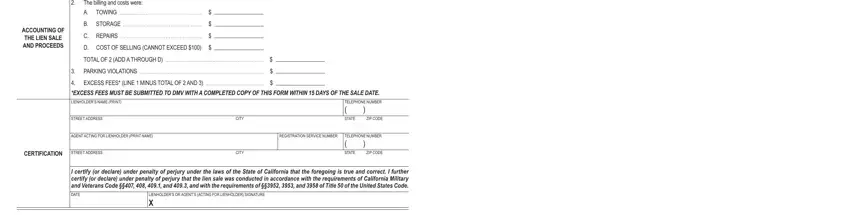 ca dmv lien sale forms completion process shown (portion 2)