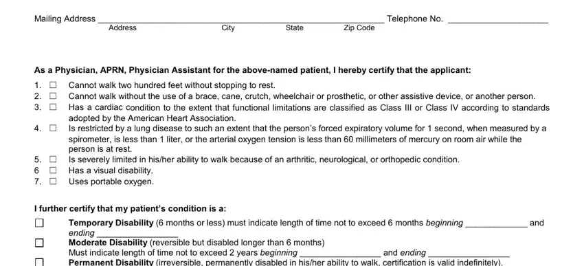 Guidelines on how to fill out nevada handicap placard form part 3
