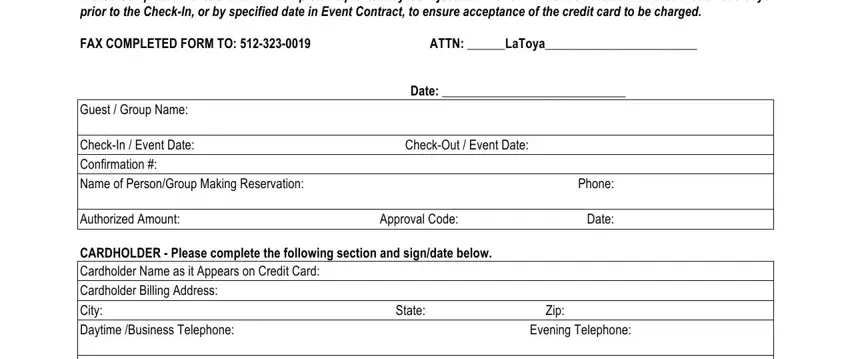 part 1 to completing credit card auth form embassy suites