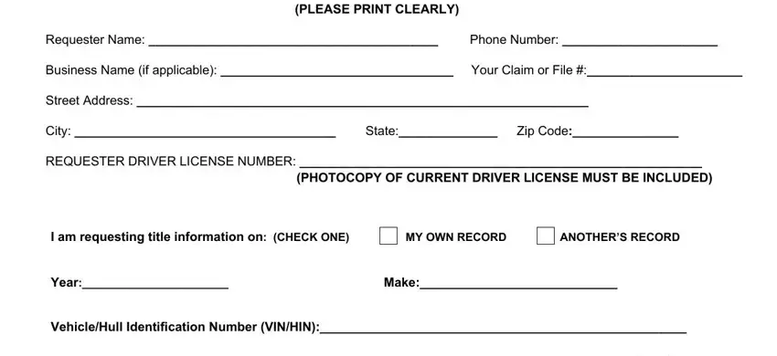 Stage no. 1 in filling out do 22a nj form