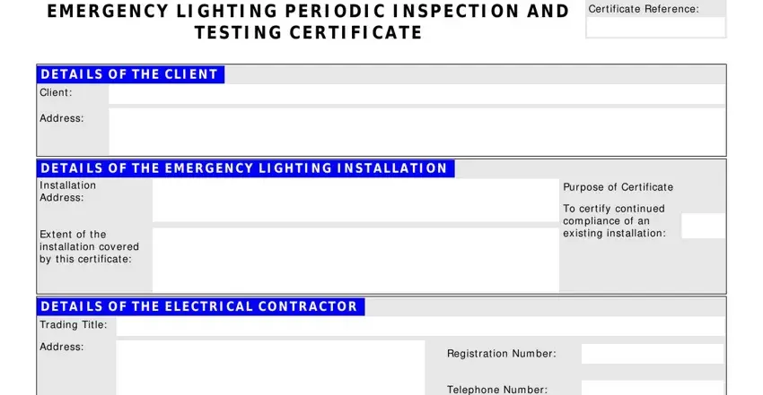 Tips on how to complete emergency lighting periodic inspection and testing certificate stage 1