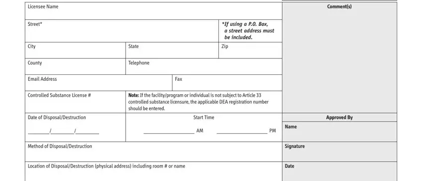 A way to complete doh 2340 narcotic disposal fillable form step 1