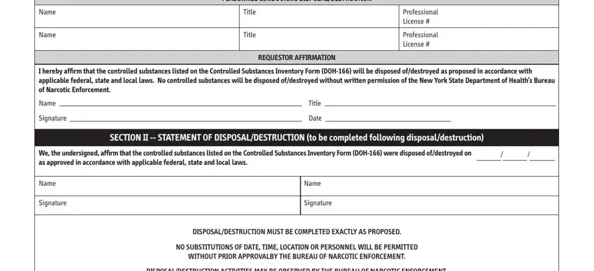 Find out how to fill out doh 2340 narcotic disposal fillable form portion 2