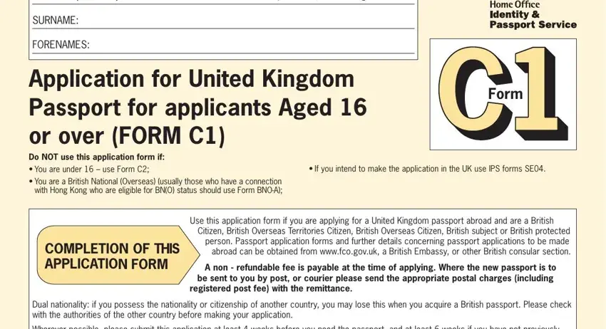 The best ways to fill in c1 form pdf step 1