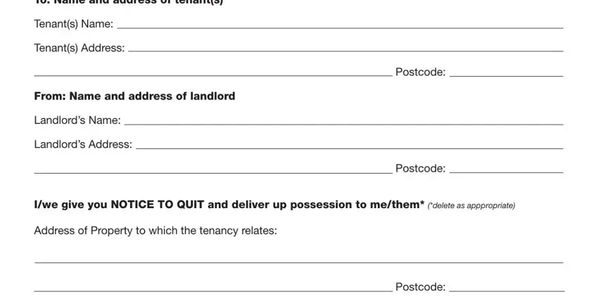 Tips to fill in eviction notice uk template part 1
