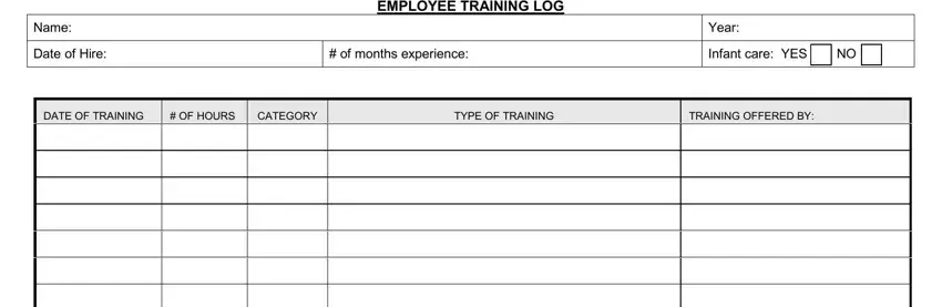 Ways to prepare form employee log step 1