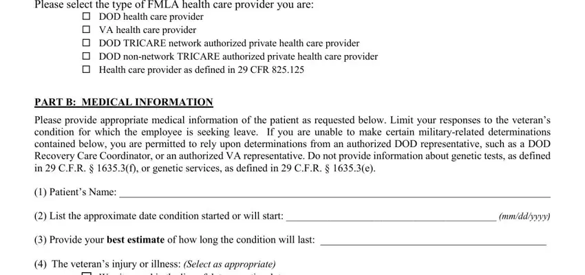 Stage no. 5 of submitting v veteran caregiver form