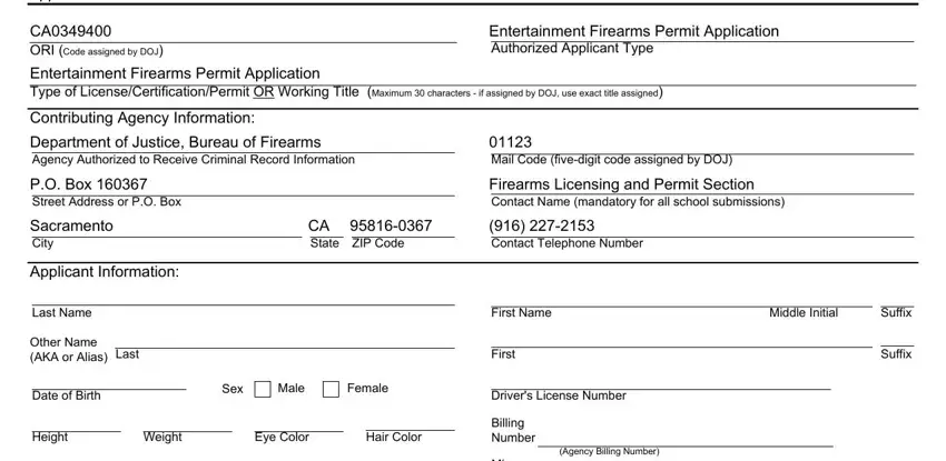 Applicant Submission, Firearms Licensing and Permit, and Sacramento City of firearms doj n get