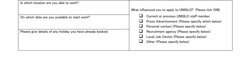 Stage # 2 in submitting uniqlo interview sheet
