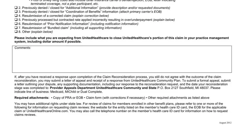 August, If after you have received a, and Please include what you are of uhc reconsideration form pdf