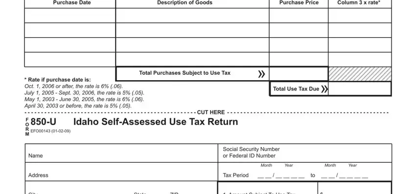 A way to fill out idaho form 850 fillable step 1
