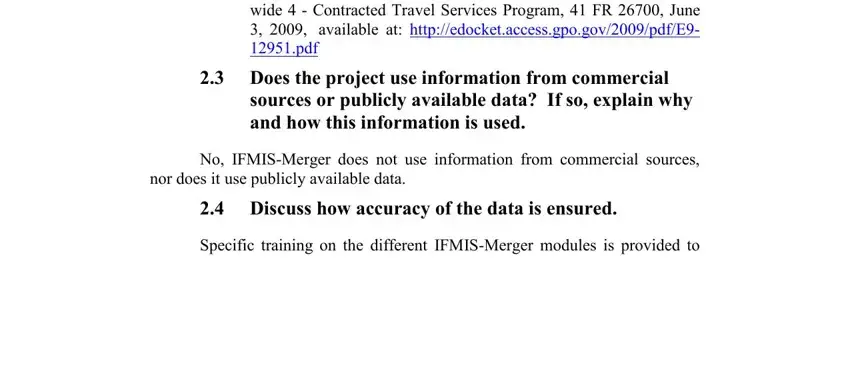 Does the project use information, No IFMISMerger does not use, and nor does it use publicly available in ifmis login portal