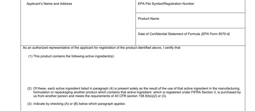 Completing part 1 of Epa Form 8570 27