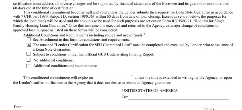 UNITED STATES OF AMERICA, A Loan Note Guarantee will not be, and the Lenders earlier notification of form 198018