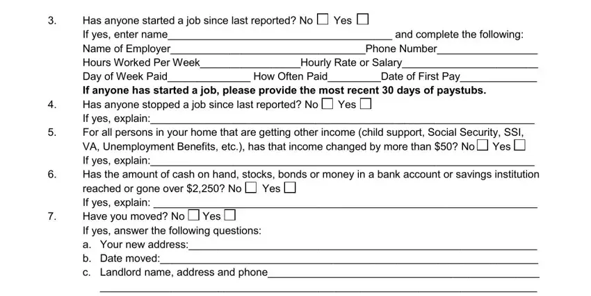 Stage number 3 in filling out ks food assistance interim report form