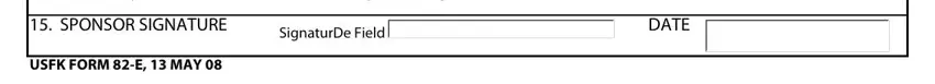 Writing section 3 in usfk form 82 e no download needed