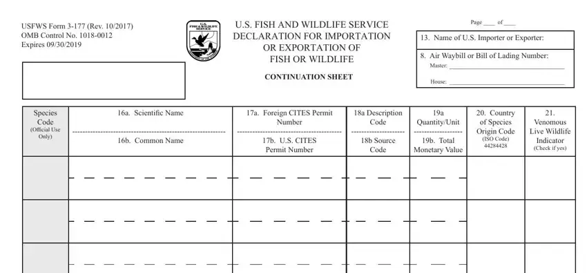 How to complete usfws declaration form 3 177 stage 3