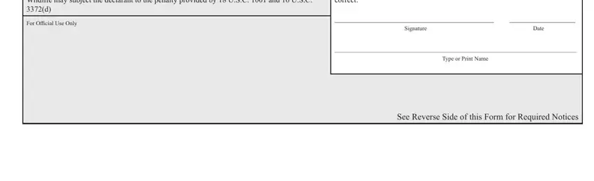 Part number 5 in filling out usfws declaration form 3 177