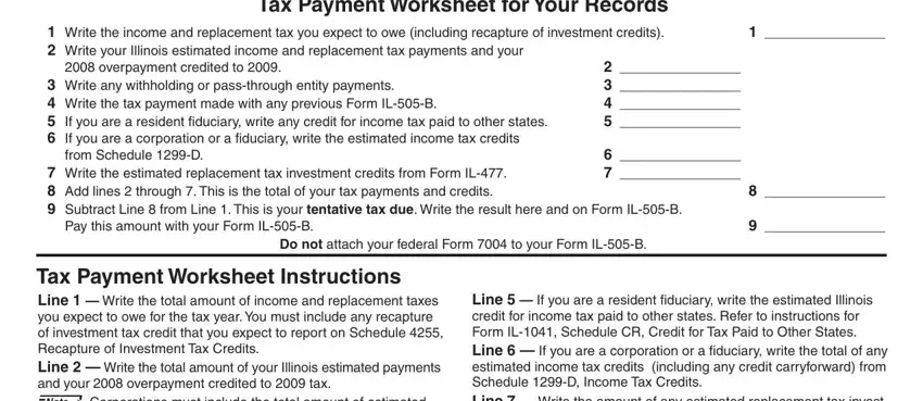 Best ways to fill in Il 505 B Form stage 2