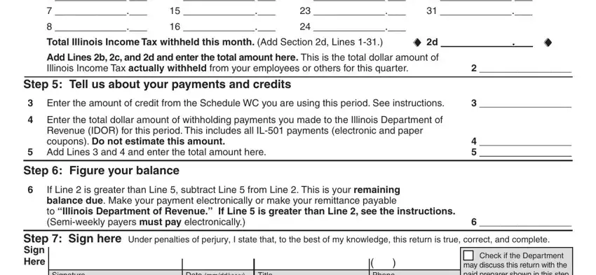 How you can fill out illinois tax quarterly stage 4