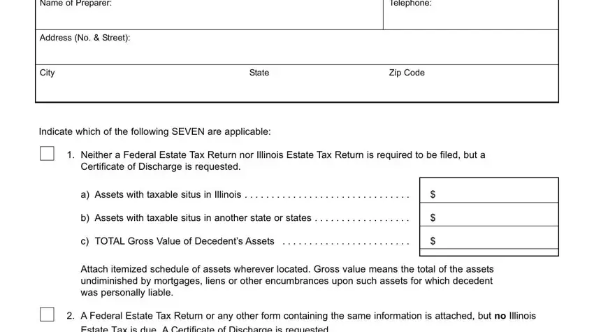 Completing section 2 of illinois estate tax form 700 instructions