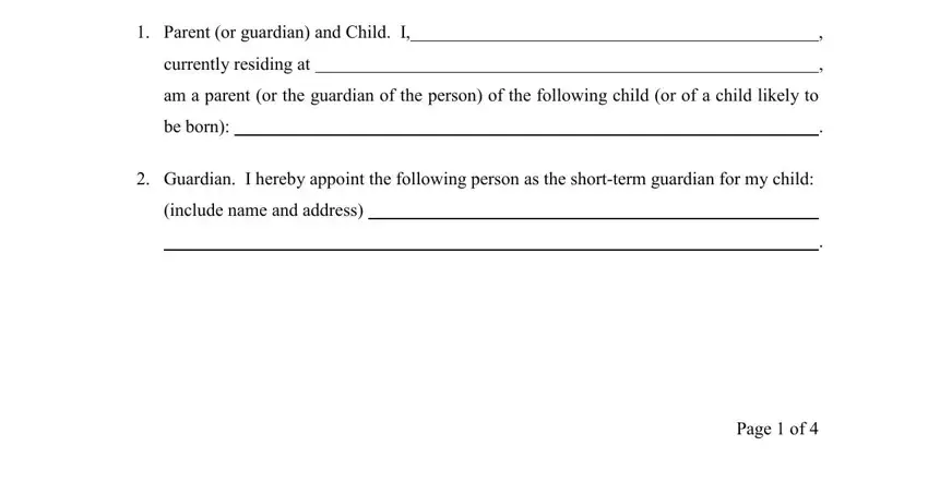 Completing section 1 in illinois in guardianship