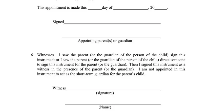 day of, This appointment is made this, and Name of illinois in guardianship