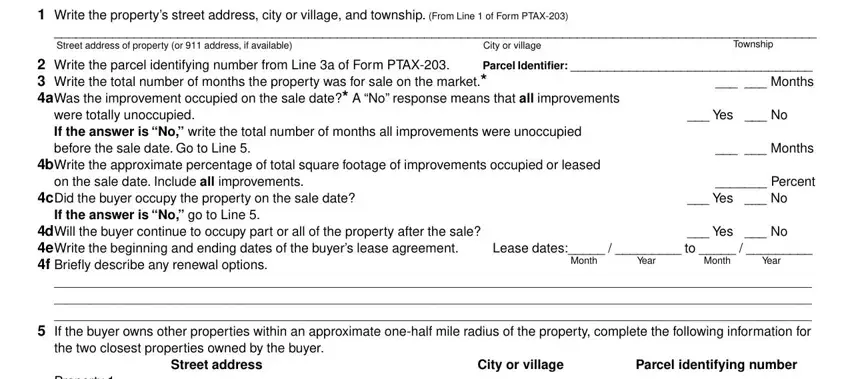 Writing section 1 of ptax 203 a