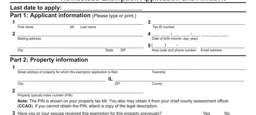 Stage no. 1 in filling in ptax 340 form 2021