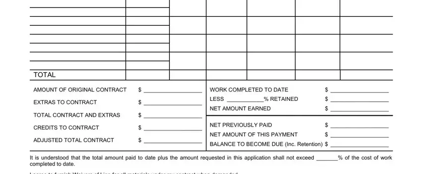 Step # 2 for filling out contractor sworn statement illinois