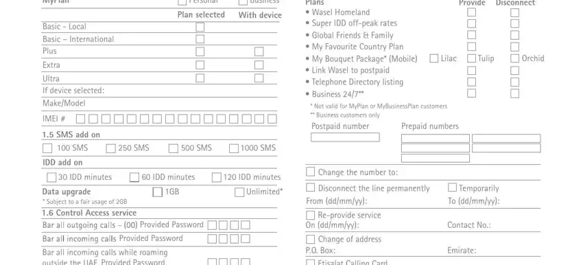 Filling in segment 2 of how to transfer etisalat sim card ownership