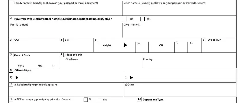 The best way to fill out imm008 dep form portion 1
