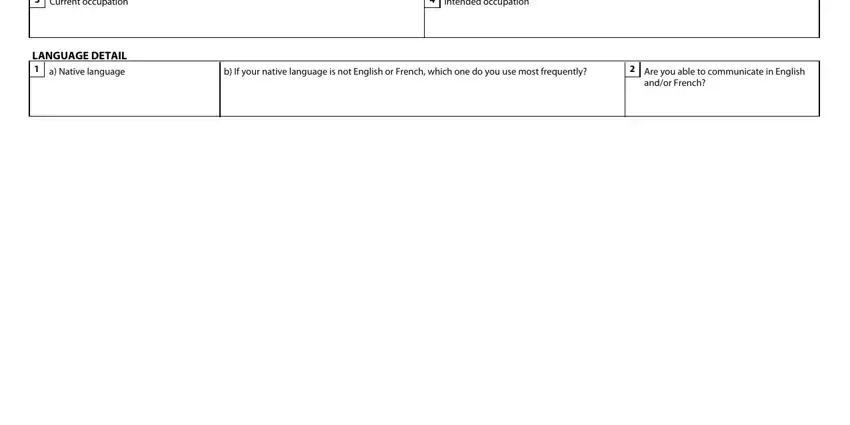 b If your native language is not, andor French, and LANGUAGE DETAIL  a Native language of imm008 dep form