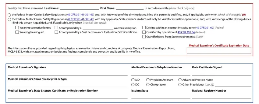 medical certificate examiner conclusion process explained (portion 1)