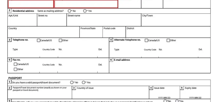 Filling out part 4 of imm 0008 generic application form for canada